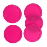 Maxbell Maxbell 5 Pieces 62mm Air Hockey Replacement Pucks for Full Size Air Hockey Tables Pink