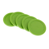 Maxbell Maxbell 5 Pieces 62mm Air Hockey Replacement Pucks for Full Size Air Hockey Tables Green