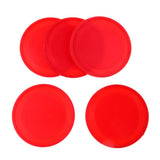 Maxbell 5 Pieces Air Hockey Pucks for Full Size Air Hockey Tables Red 60mm - Aladdin Shoppers