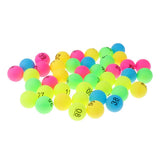Maxbell 50 Pieces Assorted Color PP Material Table Tennis Balls 40mm Number 1 - 50 - Aladdin Shoppers