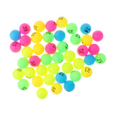 Maxbell 100 Pieces Assorted Color PP Material Table Tennis Balls 40mm Number 1 - 100