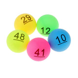 Maxbell 50 Pieces Assorted Color PP Material Table Tennis Balls 40mm Number 1 - 50 - Aladdin Shoppers