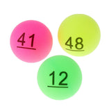 Maxbell 50 Pieces Assorted Color PP Material Table Tennis Balls 40mm Number 1 - 50 - Aladdin Shoppers
