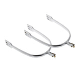 Maxbell Maxbell 1 Pair Zinc Alloy Horse Spurs Equestrian Horse Riding Spurs for Men Silver