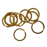 Maxbell Maxbell 10 Pieces Brass Flat Round Split Key Chain Rings Key Holder Craft 28mm