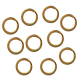Maxbell Maxbell 10 Pieces Brass Flat Round Split Key Chain Rings Key Holder Craft 20mm