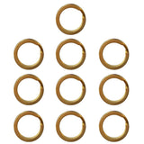 Maxbell Maxbell 10 Pieces Brass Flat Round Split Key Chain Rings Key Holder Craft 15mm