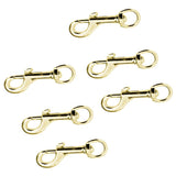 Maxbell 6 Piece 78mm Swivel Trigger Clip Snap Hook for Dog Lead Leather Craft Gold - Aladdin Shoppers