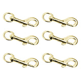 Maxbell 6 Piece 78mm Swivel Trigger Clip Snap Hook for Dog Lead Leather Craft Gold - Aladdin Shoppers