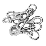 Maxbell Maxbell 6 Piece 78mm Swivel Trigger Clip Snap Hook for Dog Lead Leather Craft Silver