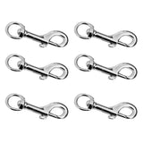 Maxbell 6 Piece 78mm Swivel Trigger Clip Snap Hook for Dog Lead Leather Craft Silver - Aladdin Shoppers
