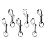 Maxbell 6 Piece 78mm Swivel Trigger Clip Snap Hook for Dog Lead Leather Craft Silver - Aladdin Shoppers