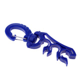 Maxbell Maxbell Scuba Diving Triple 3 BCD Hose Holder Retainer with Folding Snap Clip Blue