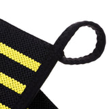 Maxbell Maxbell Elastic Wrist Thumb Brace Grip Support Fitness Strap Wristband Black-Yellow