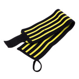Maxbell Maxbell Elastic Wrist Thumb Brace Grip Support Fitness Strap Wristband Black-Yellow