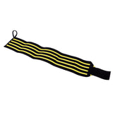 Maxbell Maxbell Elastic Wrist Thumb Brace Grip Support Fitness Strap Wristband Black-Yellow