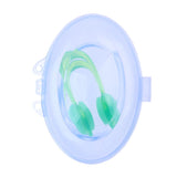 Maxbell Maxbell Men Women Soft Silicone Swim Swimming Nose Clip with Storage Case Green