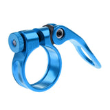 Maxbell Maxbell SeatPost Clamp Tube Clip Quick Release Mountain Road Bike Part 31.8mm Blue