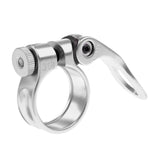 Maxbell SeatPost Clamp Tube Clip Quick Release Mountain Road Bike Part 31.8mm Silver - Aladdin Shoppers