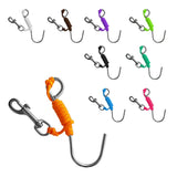 Maxbell Maxbell Scuba Diving Reef Drift Hook with 47" Line & Stainless Steel Clip Green