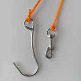 Maxbell Maxbell Scuba Diving Reef Drift Hook with 47" Line & Stainless Steel Clip Orange