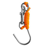 Maxbell Maxbell Scuba Diving Reef Drift Hook with 47" Line & Stainless Steel Clip Orange