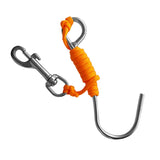 Maxbell Maxbell Scuba Diving Reef Drift Hook with 47" Line & Stainless Steel Clip Orange