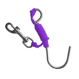 Maxbell Maxbell Scuba Diving Reef Drift Hook with 47" Line & Stainless Steel Clip Purple