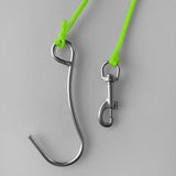 Maxbell Maxbell Scuba Diving Reef Drift Hook with 47" Line & Stainless Steel Clip Fluo Green