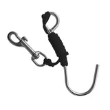 Maxbell Maxbell Scuba Diving Reef Drift Hook with 47" Line & Stainless Steel Clip Black