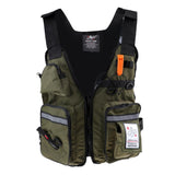 Maxbell Maxbell Life Jacket Vest for Boat Fishing Surfing Sailing Boating Swimming ArmyGreen