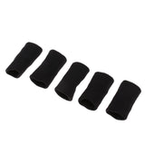 Maxbell Maxbell 5Pcs Stretchy Finger Protector Sleeves Support for Basketball Black