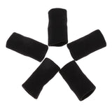 Maxbell Maxbell 5Pcs Stretchy Finger Protector Sleeves Support for Basketball Black