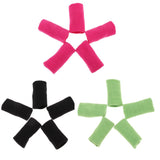 Maxbell Maxbell 5Pcs Stretchy Finger Protector Sleeves Support for Basketball Black