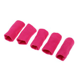 Maxbell Maxbell 5Pcs Stretchy Finger Protector Sleeves Support for Basketball Rose Red