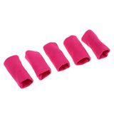 Maxbell Maxbell 5Pcs Stretchy Finger Protector Sleeves Support for Basketball Rose Red