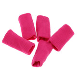 Maxbell Maxbell 5Pcs Stretchy Finger Protector Sleeves Support for Basketball Rose Red