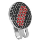 Maxbell Golf Ball Marker Crystal Drill Cap Clip Marker for Golf Cap Visor Red - Aladdin Shoppers