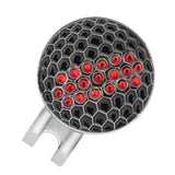 Maxbell Golf Ball Marker Crystal Drill Cap Clip Marker for Golf Cap Visor Red - Aladdin Shoppers