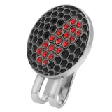 Maxbell Golf Ball Marker Crystal Drill Cap Clip Marker for Golf Cap Visor Red - Aladdin Shoppers