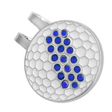 Maxbell Maxbell Golf Ball Marker Crystal Drill Cap Clip Marker for Golf Cap Visor Blue