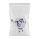 Maxbell Maxbell Golf Ball Marker Crystal Drill Cap Clip Marker for Golf Cap Visor Blue