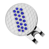 Maxbell Maxbell Golf Ball Marker Crystal Drill Cap Clip Marker for Golf Cap Visor Blue