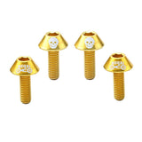 Maxbell 4x Lightweight Aluminium Alloy Bike Water Bottle Cage Bolts M6 Screws Gold - Aladdin Shoppers