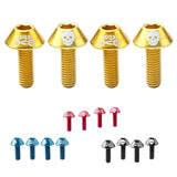 Maxbell 4x Lightweight Aluminium Alloy Bike Water Bottle Cage Bolts M6 Screws Gold - Aladdin Shoppers