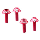 Maxbell 4x Lightweight Aluminium Alloy Bike Water Bottle Cage Bolts M6 Screws Red - Aladdin Shoppers