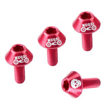 Maxbell 4x Lightweight Aluminium Alloy Bike Water Bottle Cage Bolts M6 Screws Red - Aladdin Shoppers