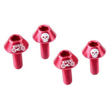 Maxbell 4x Lightweight Aluminium Alloy Bike Water Bottle Cage Bolts M6 Screws Red - Aladdin Shoppers