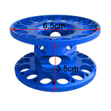 Maxbell 2pcs  Aluminum Empty Scuba Diving Finger Reel Guide Line Spool Blue Red
