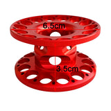 Maxbell 2pcs  Aluminum Empty Scuba Diving Finger Reel Guide Line Spool Blue Red